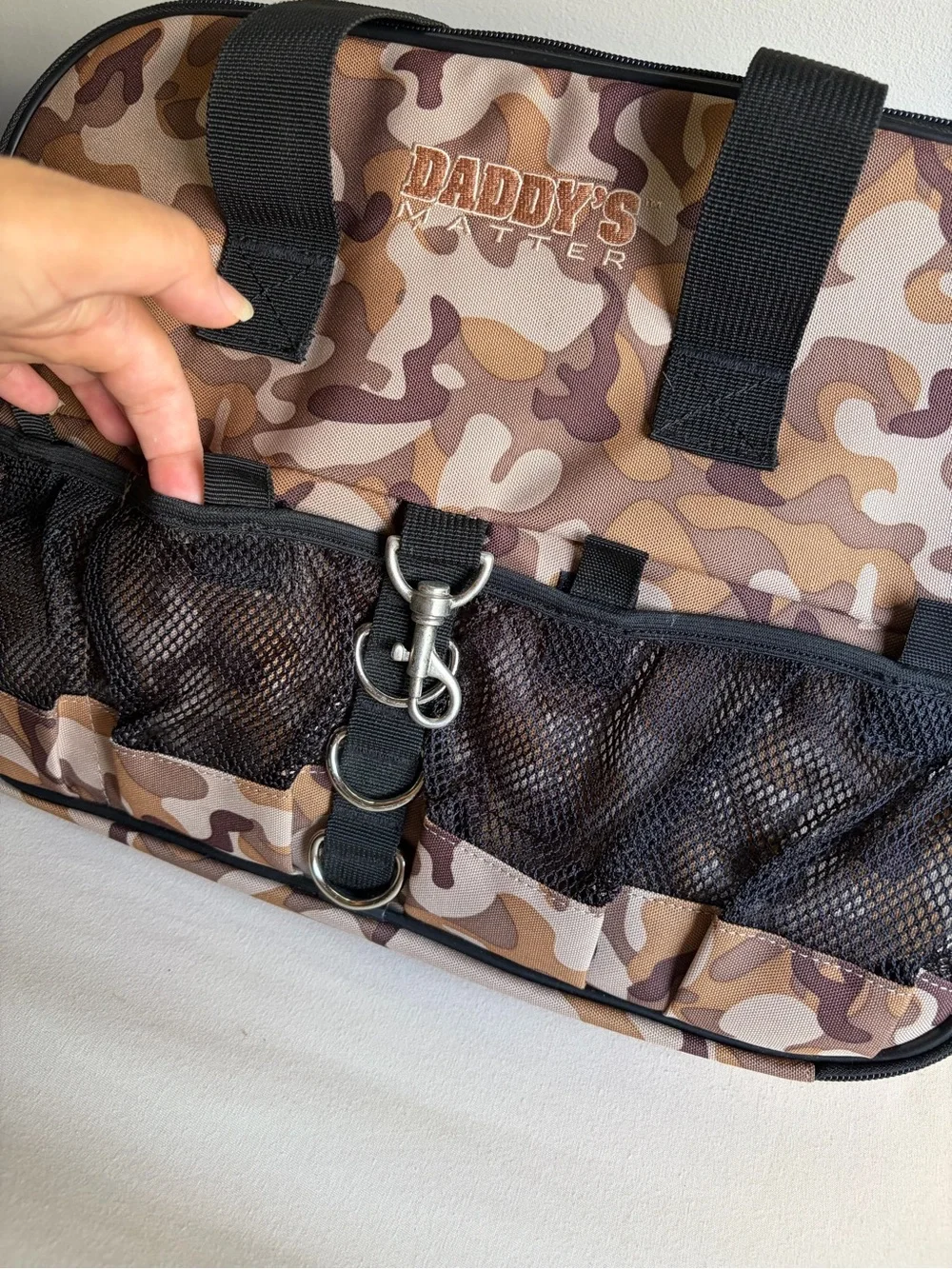 Camo Travel Messenger Bag - Brown Camouflage